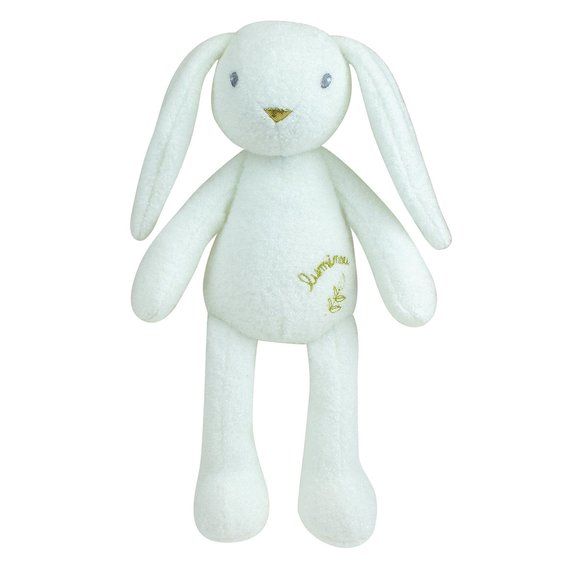  - luminou - peluche luminescente lapin blanc 30 cm 